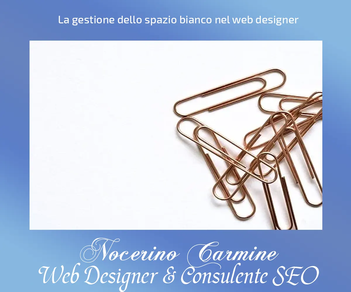 La gestione dello spazio bianco nel web designer