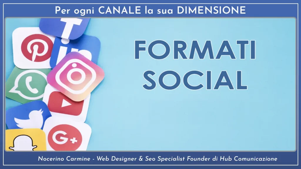 le dimensioni delle immagini social